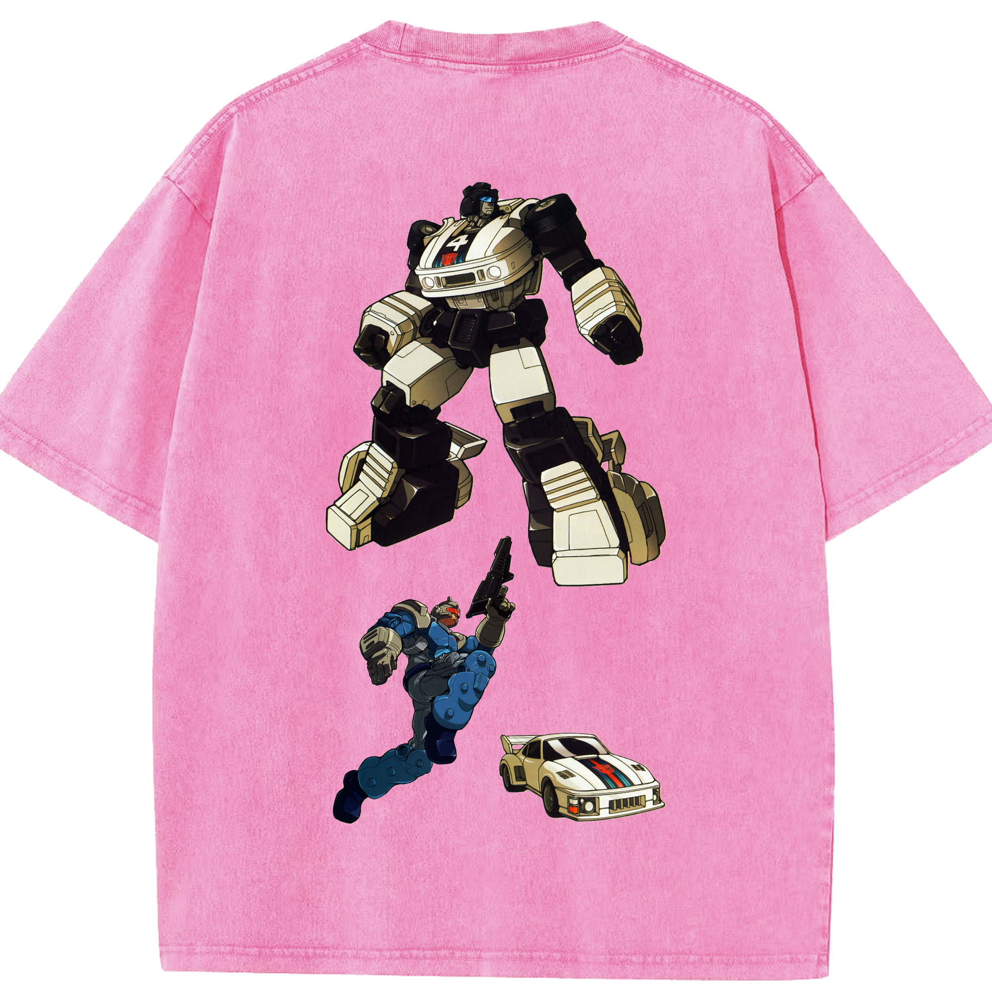 （画像用）  綿100% ヴィンテージ風 半袖Tシャツ（背面プリント）